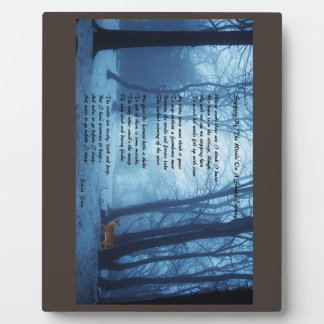 Stoppen door de Bossen door Robert Frost Fotoplaat