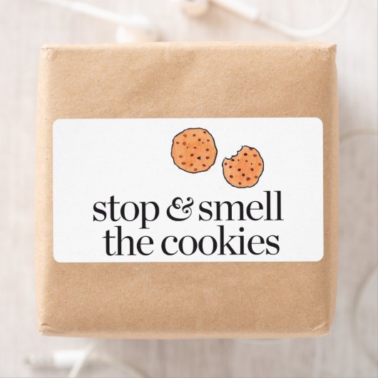 Stoppen en de koekjes verbranden etiket (Insitu)