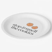 Stoppen en de koekjes verbranden papieren bordje (Gekanteld)