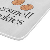 Stoppen en de koekjes verbranden snijplank (Hoek)