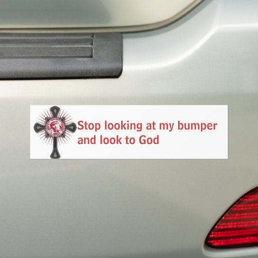Stoppen en kijken bumpersticker (Op auto)