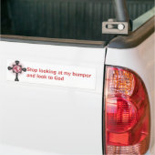 Stoppen en kijken bumpersticker (Op Truck)