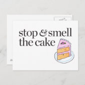 Stoppen en roken de Cake Briefkaart (Voorkant / Achterkant)