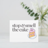 Stoppen en roken de Cake Briefkaart (Staand voorkant)