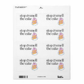 Stoppen en roken de Cake Etiket (Full Sheet)