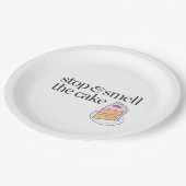 Stoppen en roken de Cake Papieren Bordje (Gekanteld)