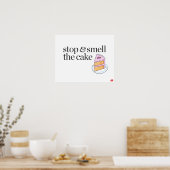 Stoppen en roken de Cake Poster (Keuken)