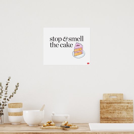 Stoppen en roken de Cake Poster (Keuken)