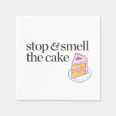 Stoppen en roken de Cake Servetten (Voorkant)