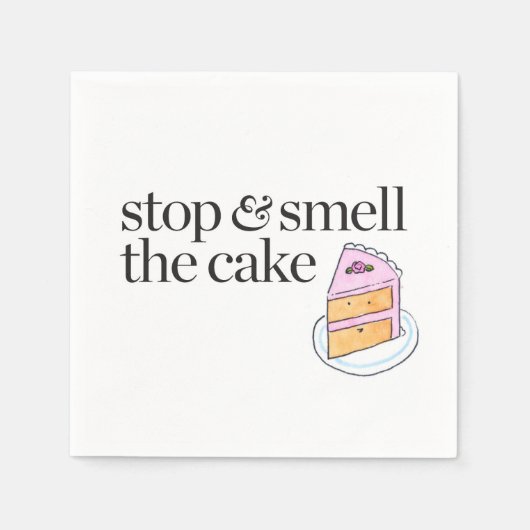 Stoppen en roken de Cake Servetten (Voorkant)
