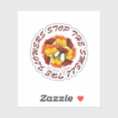 stoppen en ruiken de bloemen sticker (Vel)