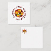 stoppen en ruiken de bloemen vierkante visitekaartje (Voorkant / Achterkant)