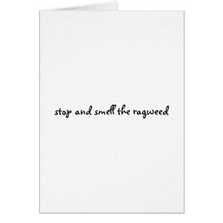 stoppen en ruiken van de ragweit