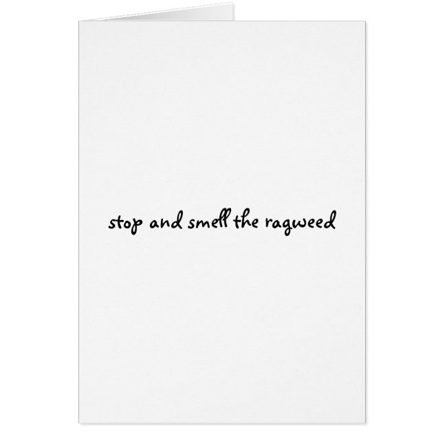 stoppen en ruiken van de ragweit (Voorkant)