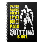 Stoppen is niet acceptabel - Workout Motivatie Notitieboek (Voorkant)