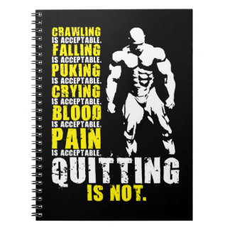 Stoppen is niet acceptabel - Workout Motivatie Notitieboek
