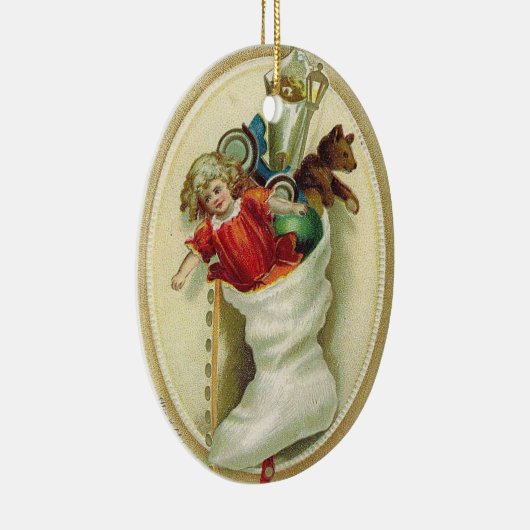 " stoppen" kerstboomOrnament Keramisch Ornament (Rechts)