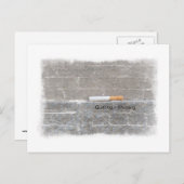 Stoppen = Laatste sigaret tegen roken winnen Briefkaart (Voorkant / Achterkant)