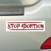 Stoppen met abortus 2 bumpersticker (Op auto)