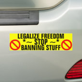 Stoppen met bannen bumpersticker (Op auto)
