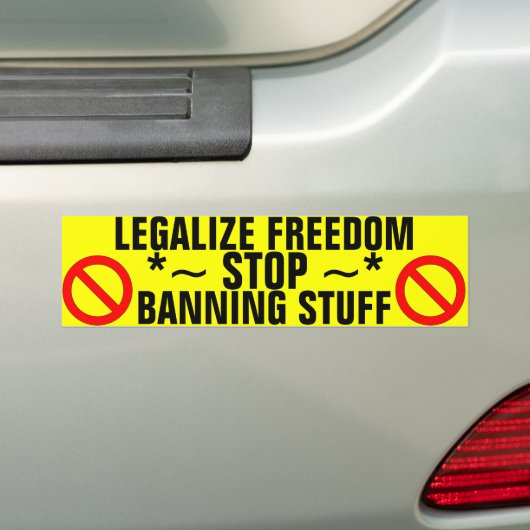 Stoppen met bannen bumpersticker (Op auto)