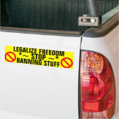 Stoppen met bannen bumpersticker (Op Truck)
