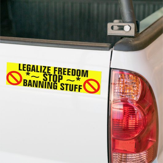 Stoppen met bannen bumpersticker (Op Truck)