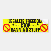 Stoppen met bannen bumpersticker (Voorkant)