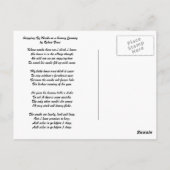 Stoppen met Bossen op een sneeuwavond Briefkaart (Achterkant)