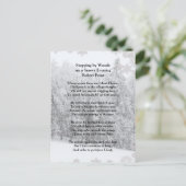 Stoppen met Bossen Snowy Evening Robert Frost Poem Briefkaart (Staand voorkant)