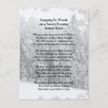 Stoppen met Bossen Snowy Evening Robert Frost Poem
