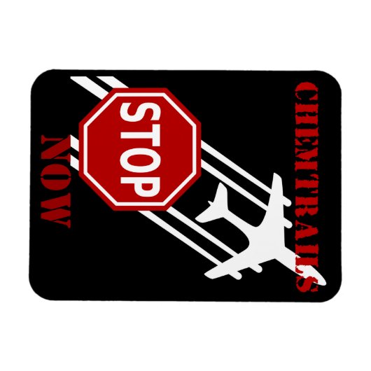 Stoppen met chemtrails magneet (Horizontaal)