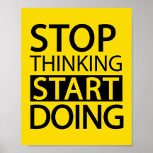 Stoppen met denken Start poster