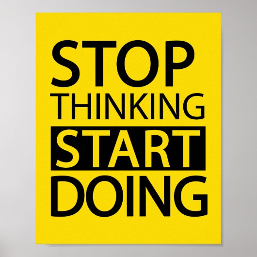 Stoppen met denken Start poster (Voorkant)