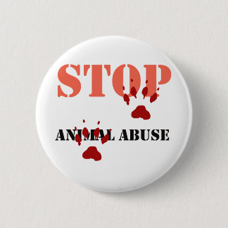 stoppen met dierenmishandeling ronde button 5,7 cm