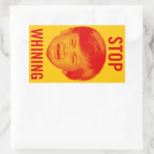 Stoppen met draaien rechthoekige sticker (Tas)