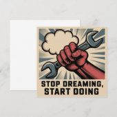 Stoppen met dromen, beginnen met doen kaart (Voorkant / Achterkant)