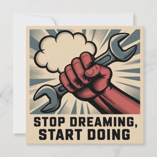 Stoppen met dromen, beginnen met doen kaart (Voorkant)