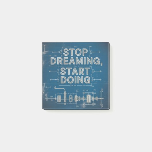 Stoppen met dromen, beginnen met doen post-it® notes (Voorkant)
