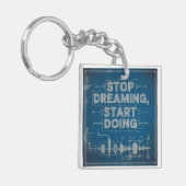 Stoppen met dromen, beginnen met doen sleutelhanger (Voorkant Links)