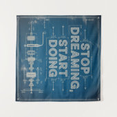 Stoppen met dromen, beginnen met doen wandkleed (Voorkant (horizontaal))
