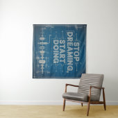 Stoppen met dromen, beginnen met doen wandkleed (In Situ (horizontaal))