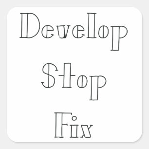 Stoppen met fixeren Darkroom-sticker ontwikkelen Vierkante Sticker