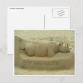 stoppen met het pokken van rhino briefkaart (Voorkant / Achterkant)
