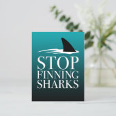 STOPPEN MET HET VINDEN VAN SHARKS BRIEFKAART (Staand voorkant)