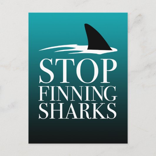 STOPPEN MET HET VINDEN VAN SHARKS BRIEFKAART (Voorkant)