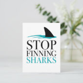 STOPPEN MET HET VINDEN VAN SHARKS BRIEFKAART (Staand voorkant)