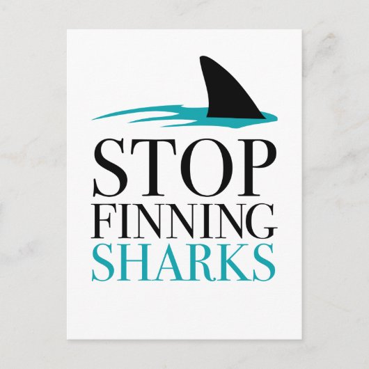 STOPPEN MET HET VINDEN VAN SHARKS BRIEFKAART (Voorkant)