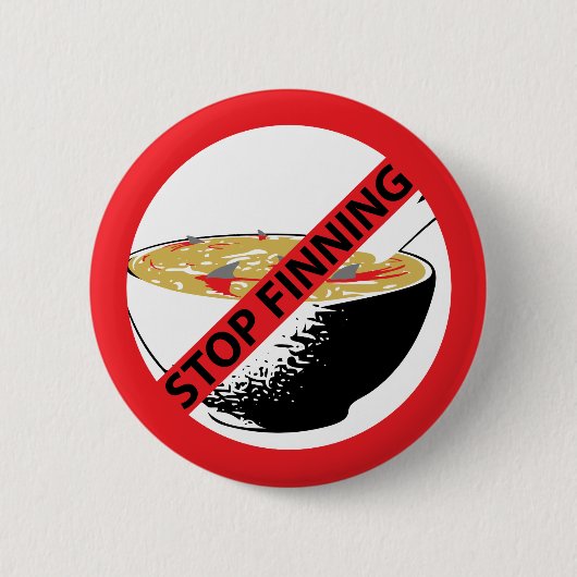 STOPPEN MET HET VINDEN VAN SHARKS RONDE BUTTON 5,7 CM (Voorkant)