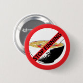 STOPPEN MET HET VINDEN VAN SHARKS RONDE BUTTON 5,7 CM (Voorkant /achterkant)